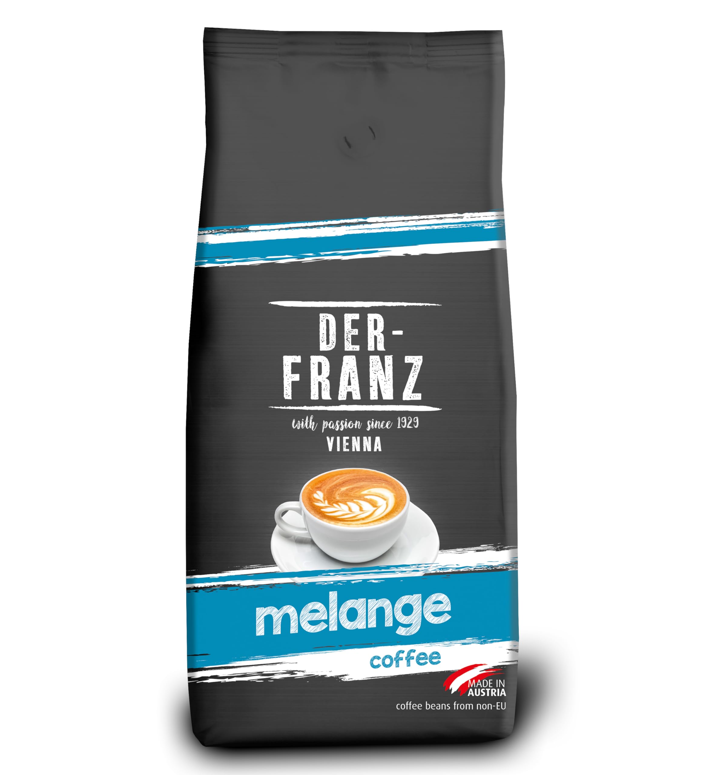 Der-Franz Melange Coffee - 100% Arabica Whole Bean Blend - 1000g