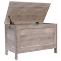 HOOBRO Wooden Storage Chest | Large Blanket Trunk & Toy Box | Greige