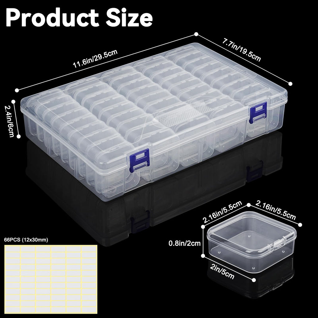 LINYAPRY Bead Organizer Box, 46 Pcs Small Bead Organizers and Storage Plastic Cases - image 3