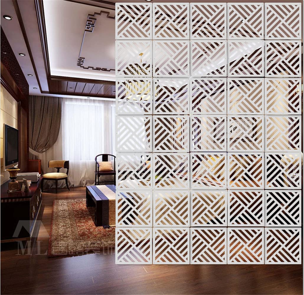 12Pcs/Set White Hanging Room Divider Screens DIY Panel Screens Partition Wall Dividers Room Decorative With All Accessories 29 x 29 cm M3 - image 5