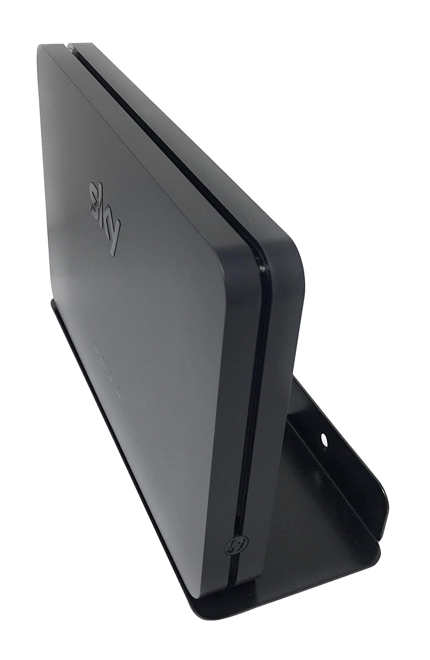 Inbrackets Sky Q Router Wall Mount Shelf | Black Steel SR203 SR204