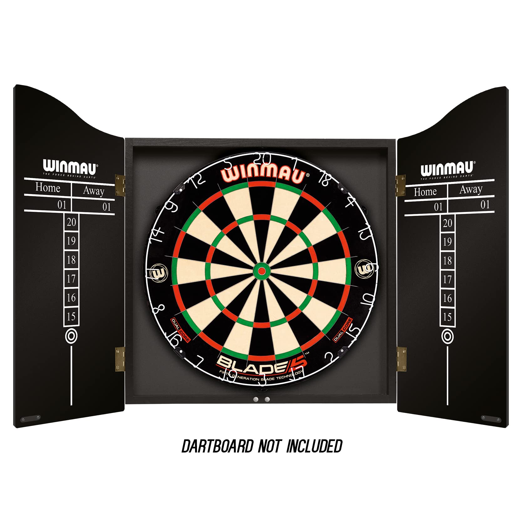 Winmau Deluxe Dartboard Cabinet | Skull Design Wall Mounted Case