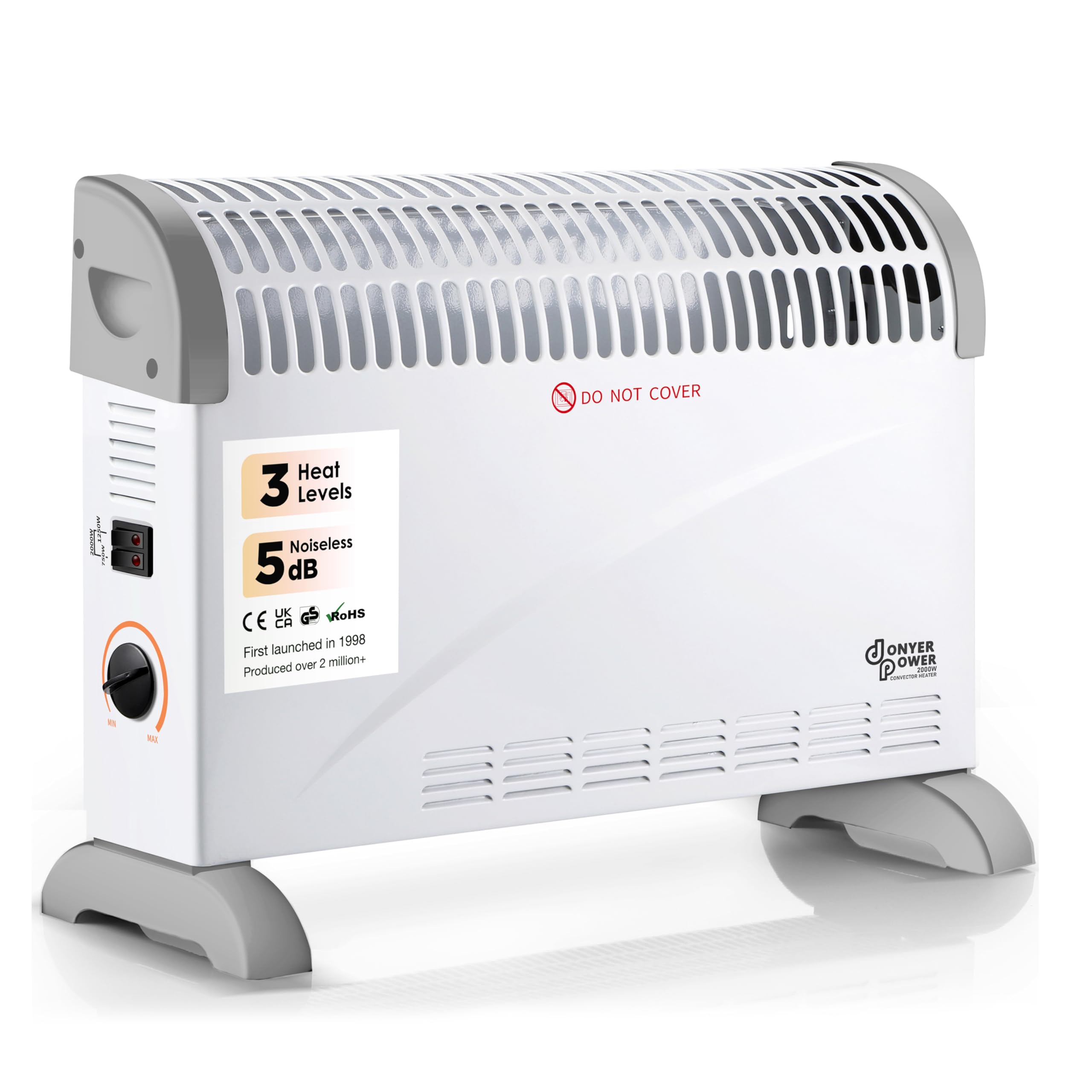 Donyer Power Electric Convector Radiator – Portable Oil-Free Room Heater