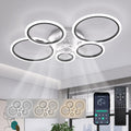 ycwdcz Modern Black Ceiling Fan with Light and Remote – Silent DC Motor