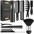 DUAIU 9 Pcs Professional Barber Comb Set with Spray Bottle & Neck Duster