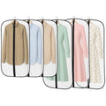 6 Pack Garment Bags, PEVA Translucent Clothes Covers, Suit Bag 40in+47in