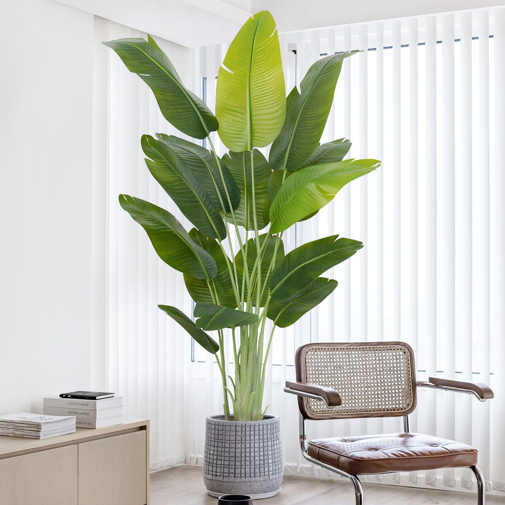 Keeplush 200cm Artificial Bird of Paradise Plant | 15-Leaf Faux Banana Tree