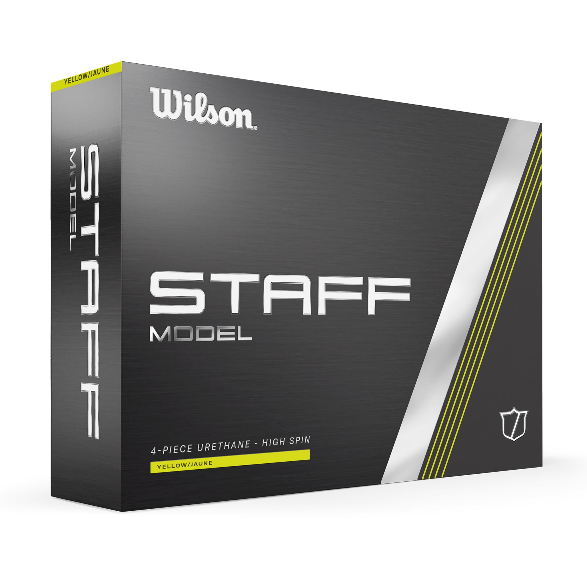 Wilson Staff Model Golf Balls – 4-Piece Urethane High Spin, Yellow, 12-Pack
