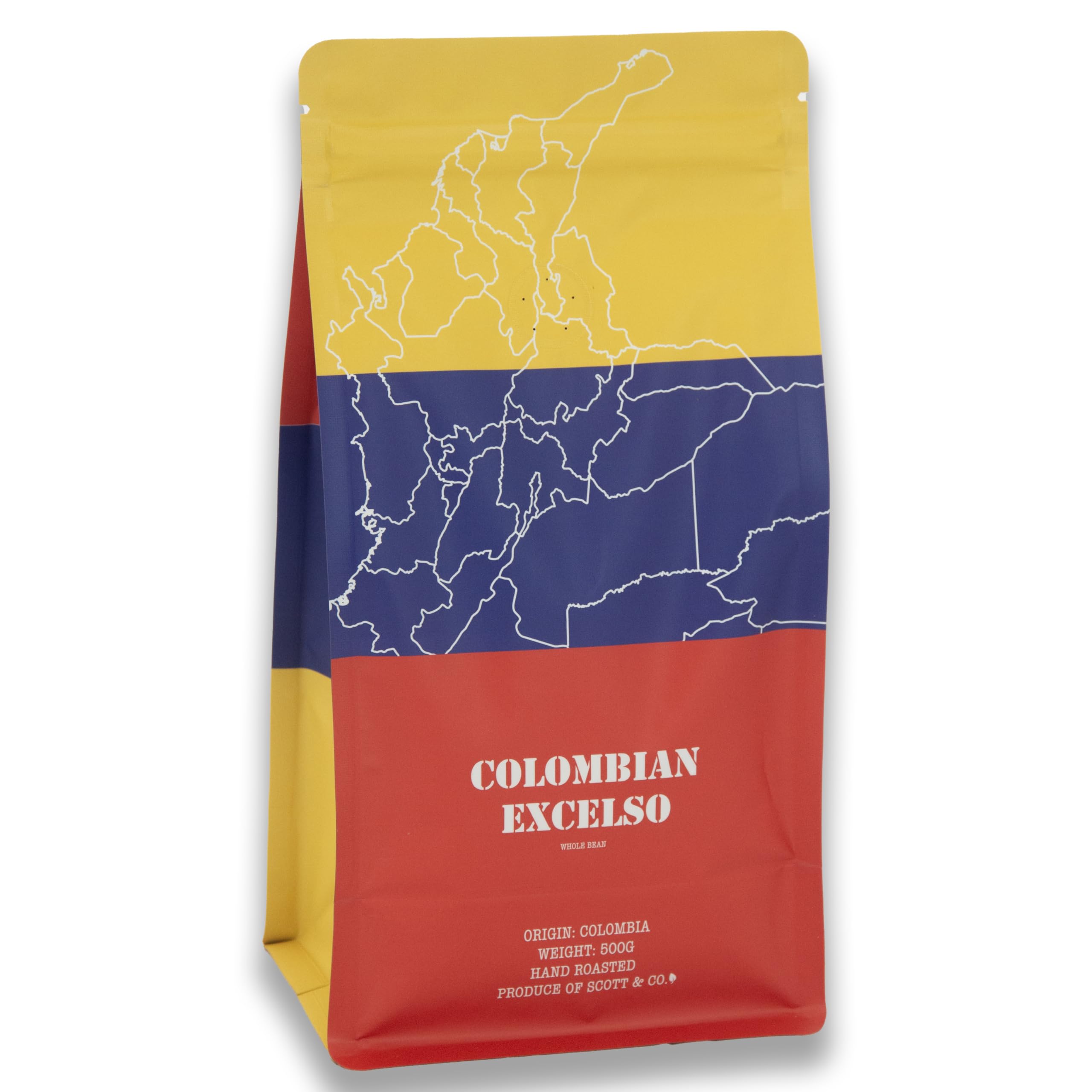 Scott&Co. Colombian Excelso Coffee Beans | 100% Arabica Medium Roast 500g