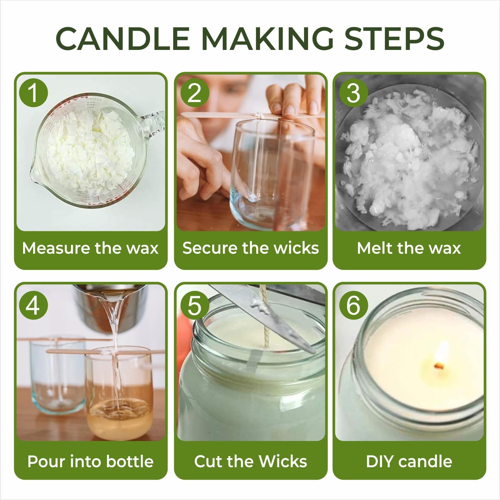 5KG Pure Soy Wax Flakes for Candle Making – Eco-Friendly