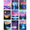 Jolof Store 9 Pack Moon Diamond Painting Kits for Adults | 5D Full Drill