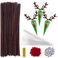 600pc Christmas Reindeer DIY Craft Set with Pipe Cleaners