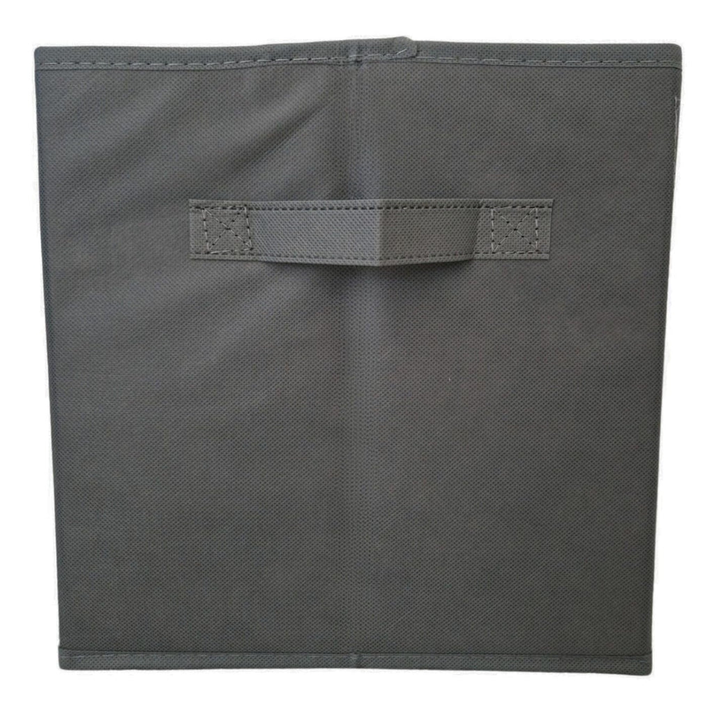 Aryllis Folding Storage Boxes, Dark Grey, Pack of 4, Collapsible Fabric Storage Cubes - 27cm x 27cm
