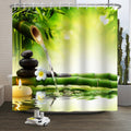 Xiaoterna 3D Zen Garden Shower Curtain | Waterproof Polyester Fabric