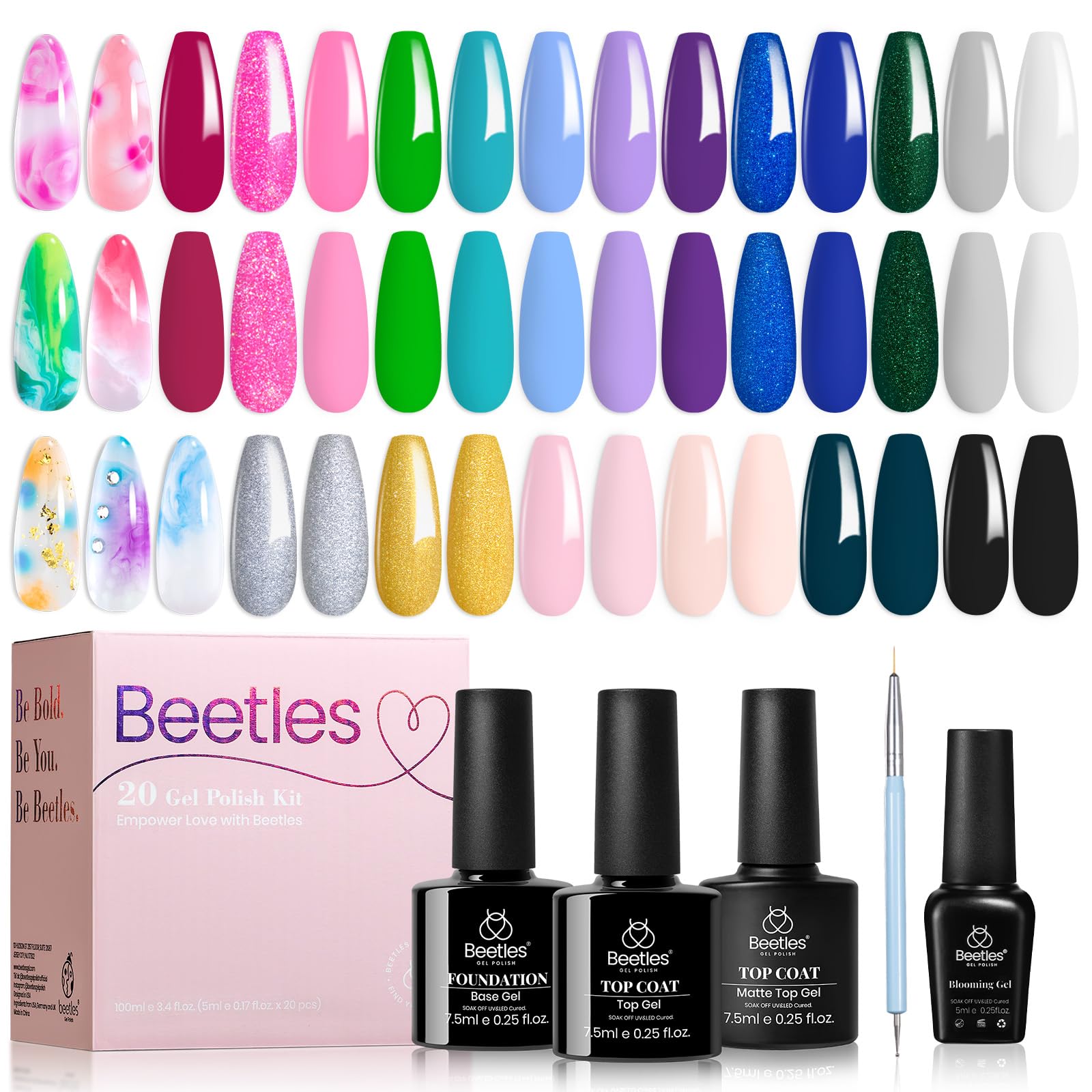 Beetles Blooming Gel Nail Polish – Clear Spreading Effect for DIY Nail Art