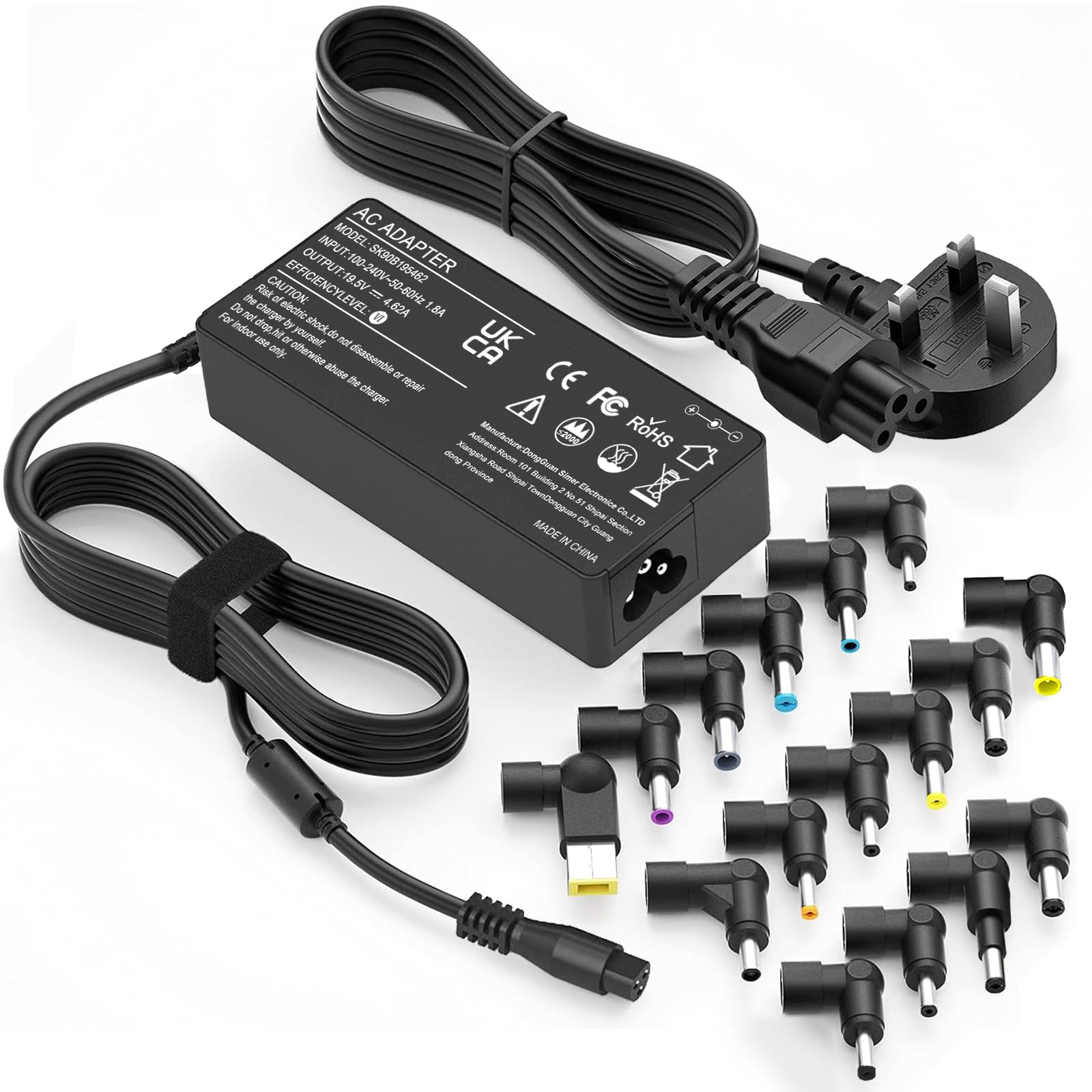 LTBSTOYE 90W Universal Laptop Charger with 16 Tips for HP Dell Lenovo