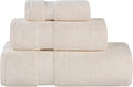 Jolof Store Zero Twist Cotton 3-Piece Towel Set – Soft & Ivory