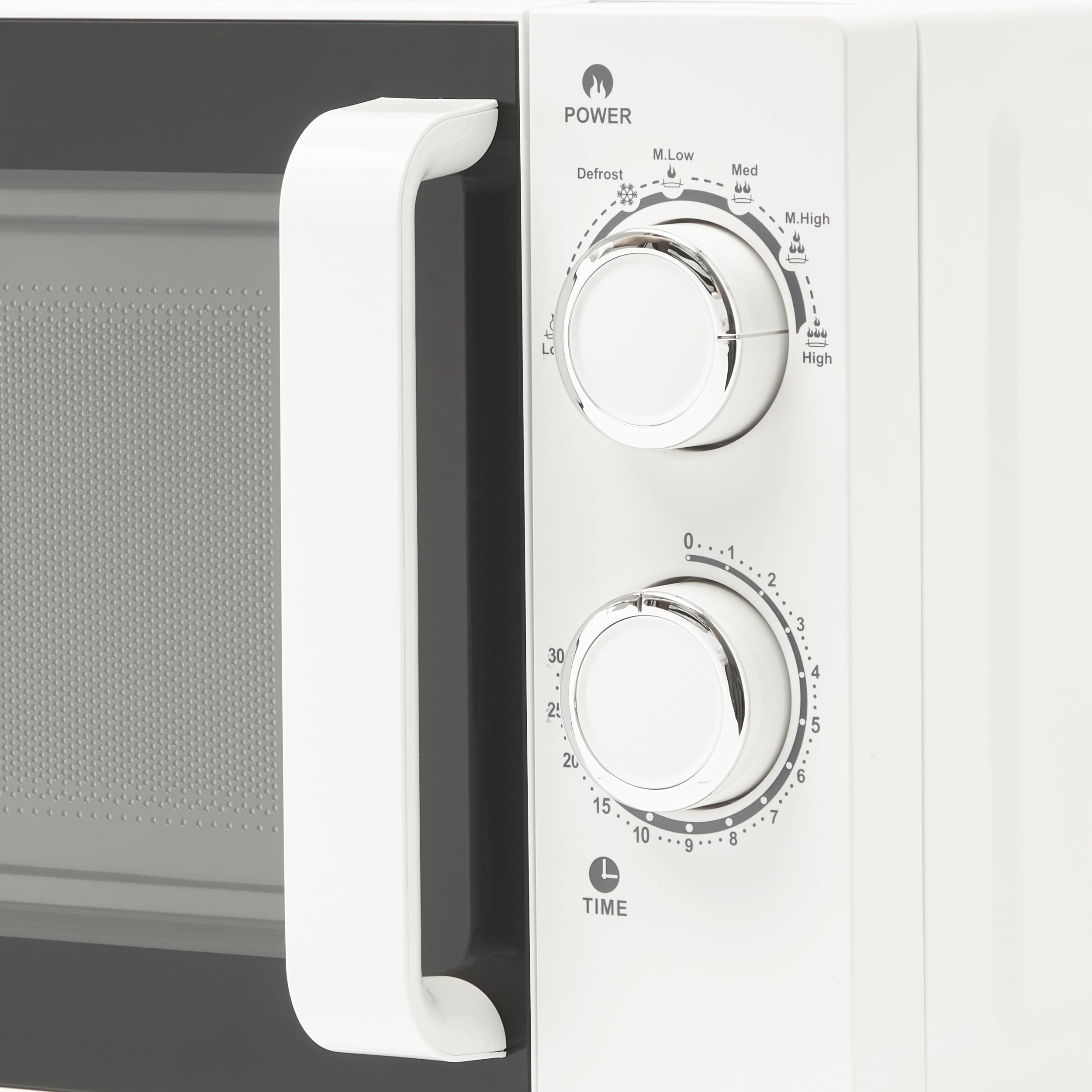 Haden 20L White Microwave – 800W Compact Countertop Manual Oven