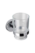 Croydex Flexi-Fix Wall Mounted Glass Tumbler and Holder – Chrome Finish