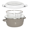 Premier Housewares 5L Deep Fryer – Pyrex Lid, Grey