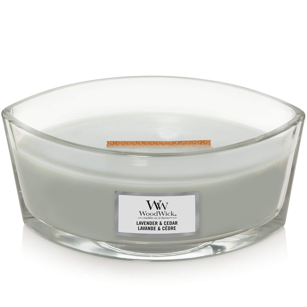 WoodWick Lavender & Cedar Ellipse Scented Candle with Crackling Wick