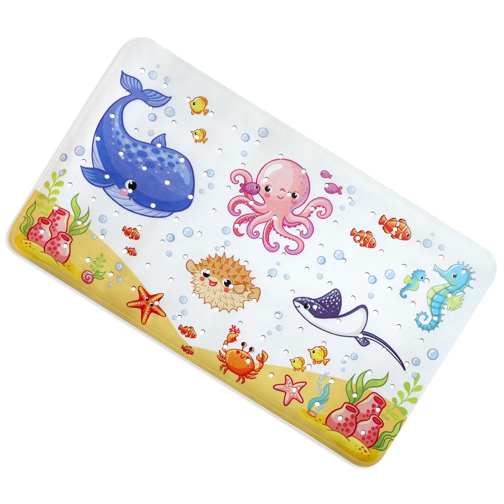 Non-Slip PVC Shower Mat – 70x40cm Anti-Slip Bath Mat with Suction
