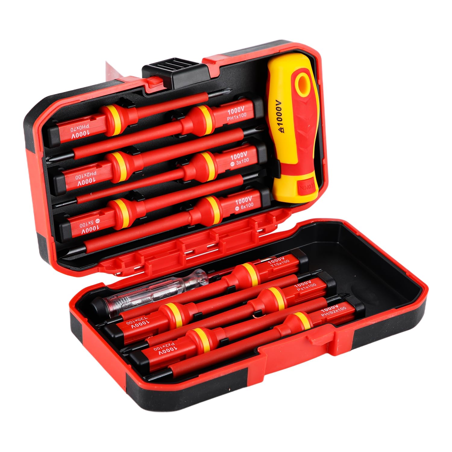 Jolof Store 13 Pcs VDE Insulated Screwdriver Set – Magnetic Steel Tools