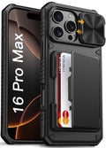 Vihibii iPhone 16 Pro Max Wallet Case | RFID Blocking & Camera Cover