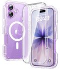 Diaclara iPhone 17 Case - MagSafe Full Body Bumper (Clear Glitter)