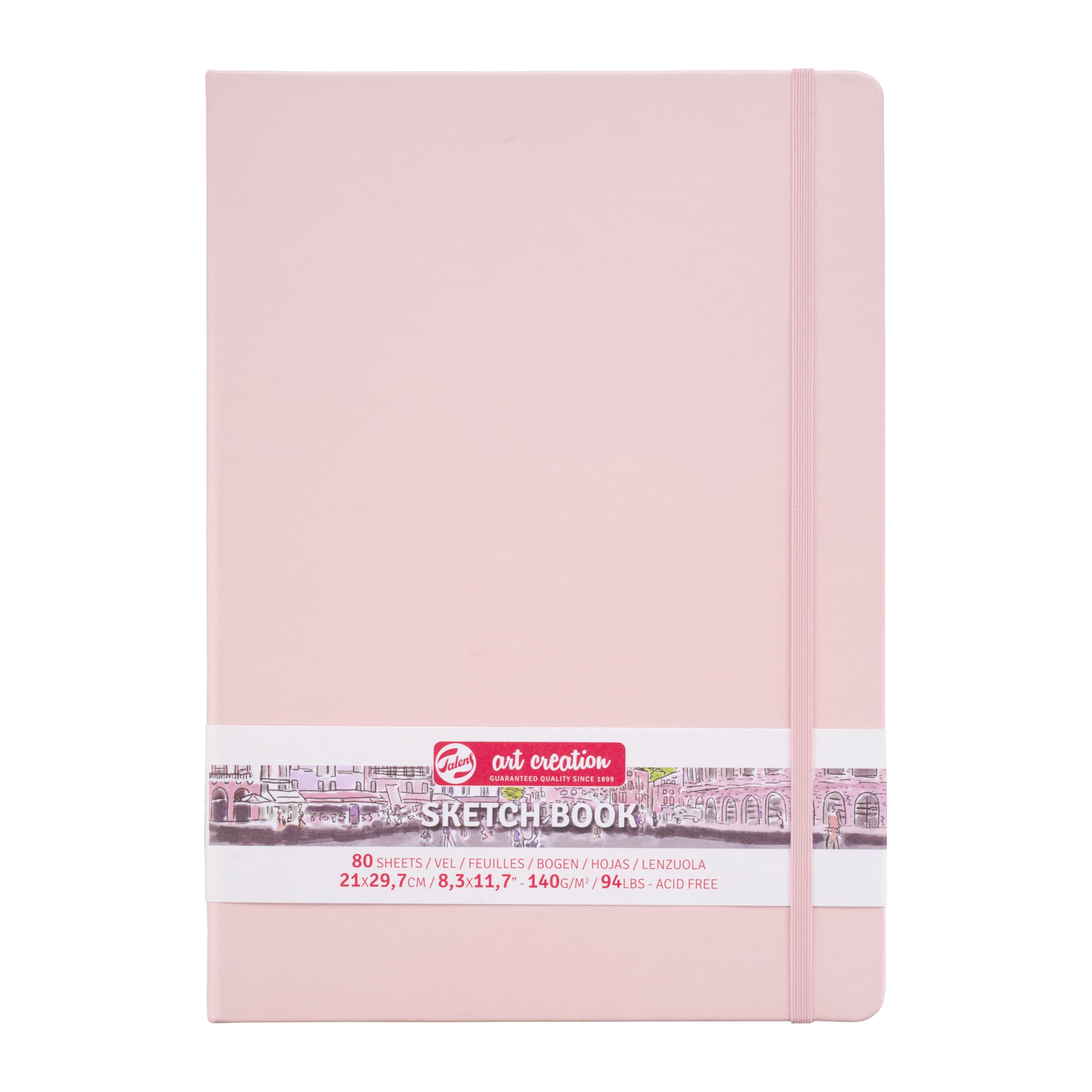 Talens Art Creation Sketchbook – Pastel Pink A4 Hard-Bound 80 Sheets
