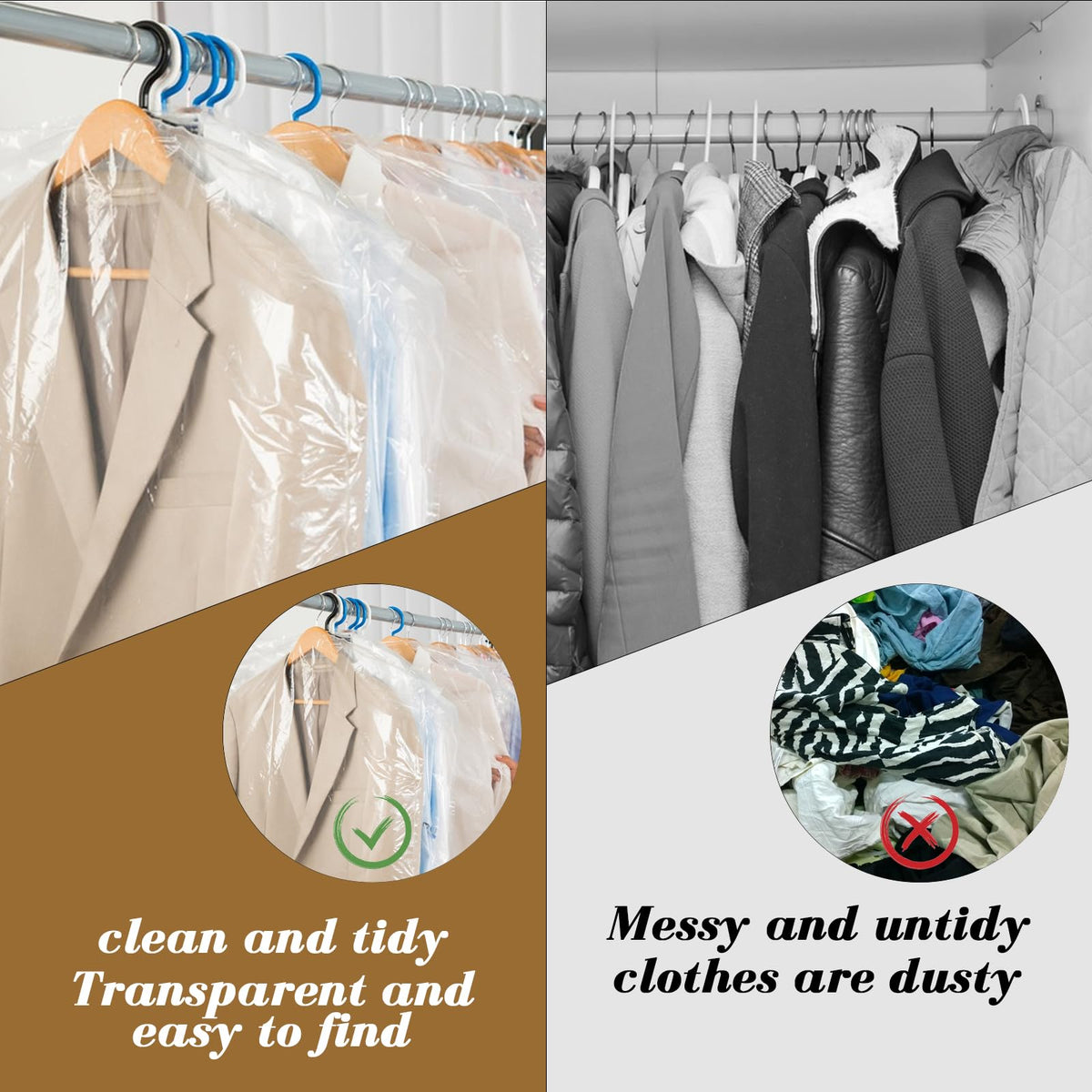 Pack of 30 Clothes Covers Protector Bags,Clothes Covers - image 4