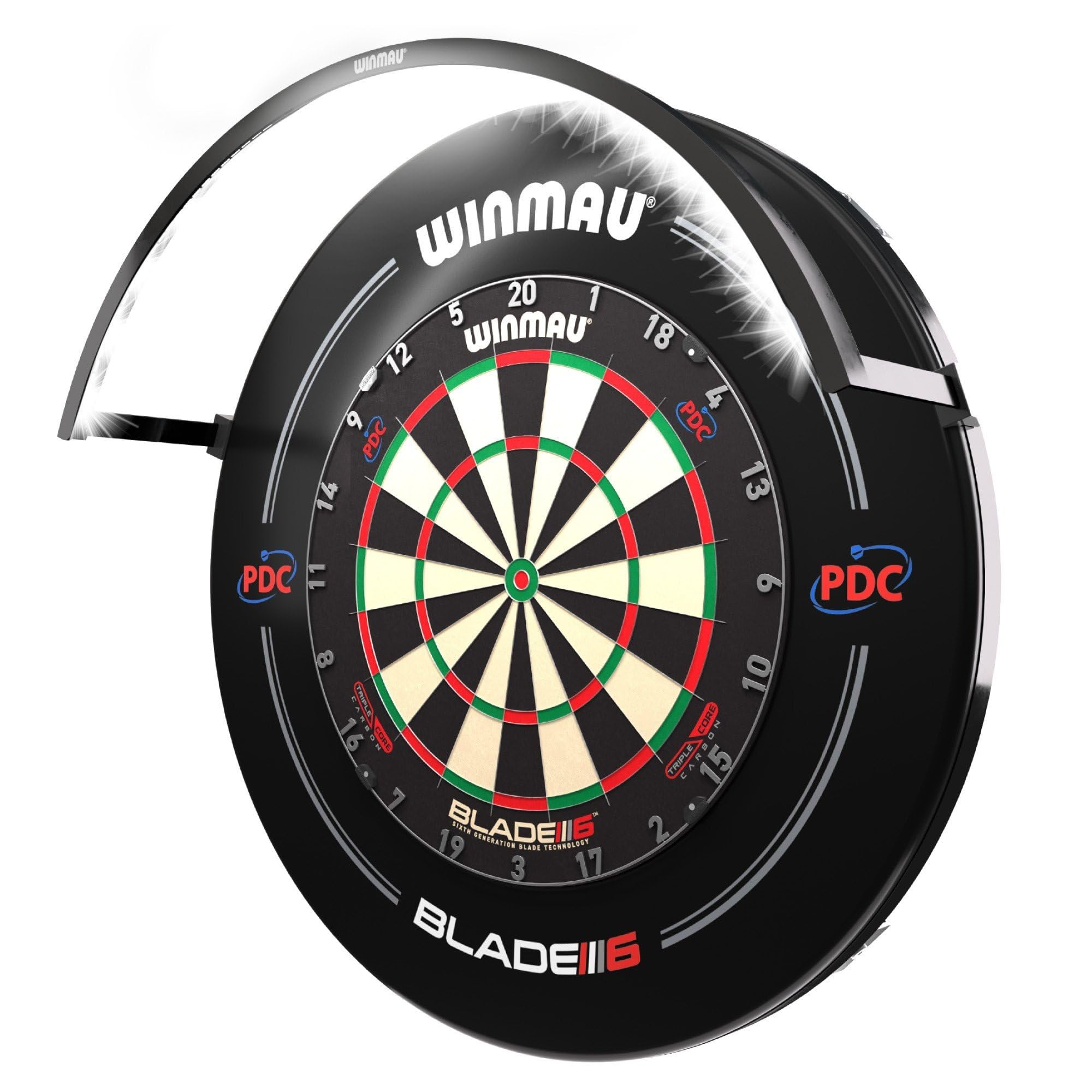 Winmau Wispa Dartboard Light – 1200 Lumens Magnetic LED Lighting