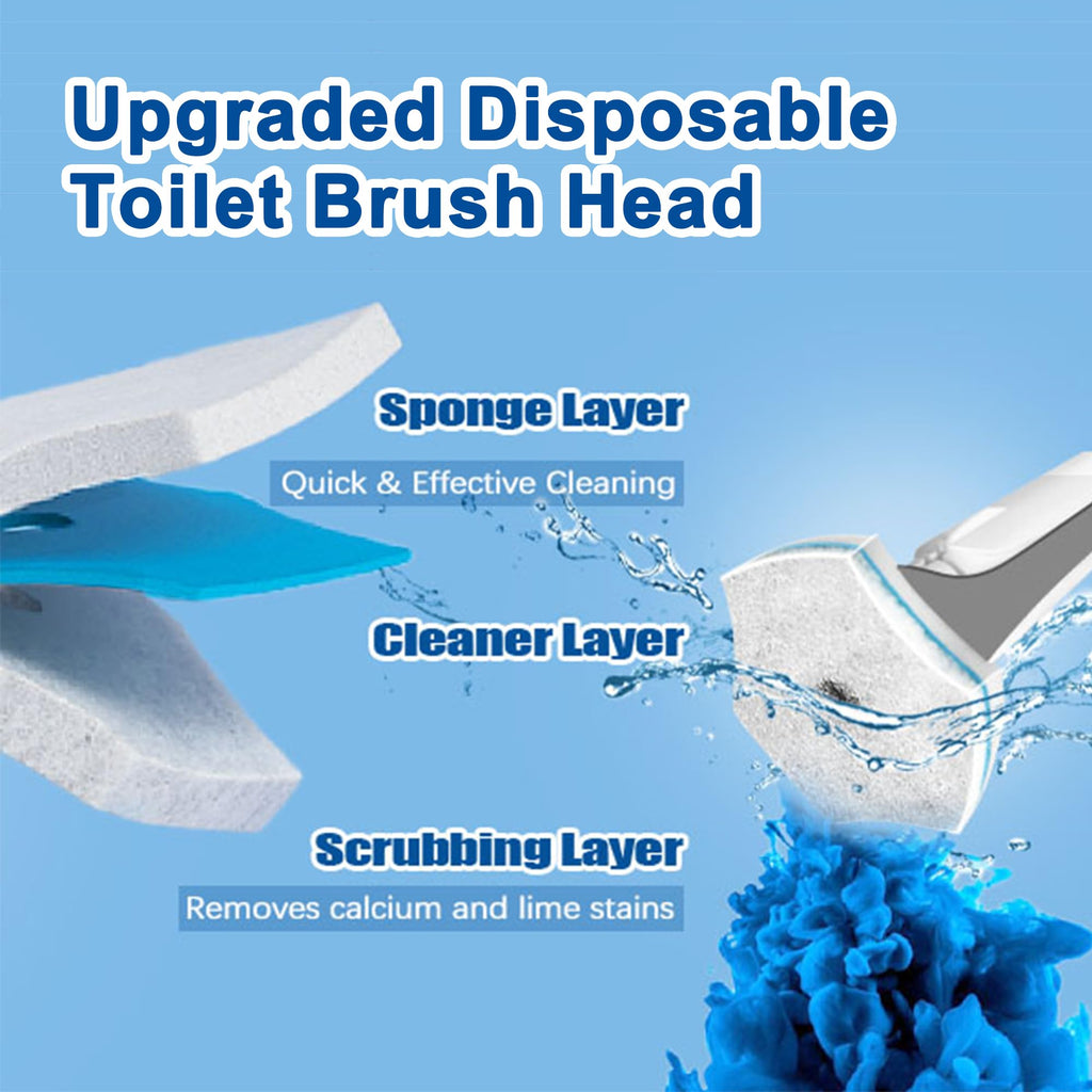 48 Pcs Disposable Toilet Brush Refills, Toilet Bowl Brush Replacement head - image 2