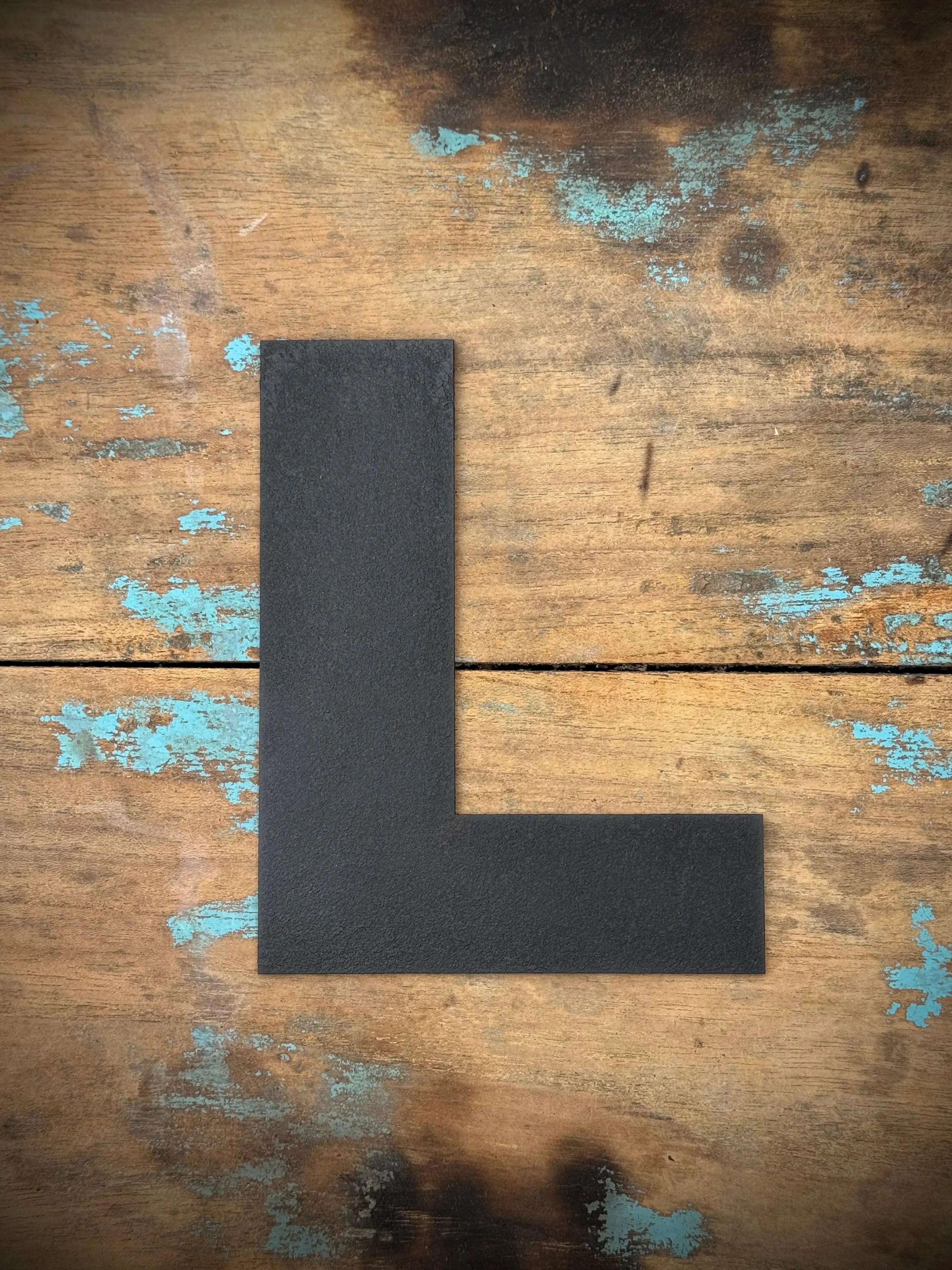 Rustic Black Metal Letters – Industrial Steel Wall Decor by Rustic Warehouse