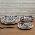 Orsina Maya 12-Piece Dinner Set – Monochrome Patterned Dolomite