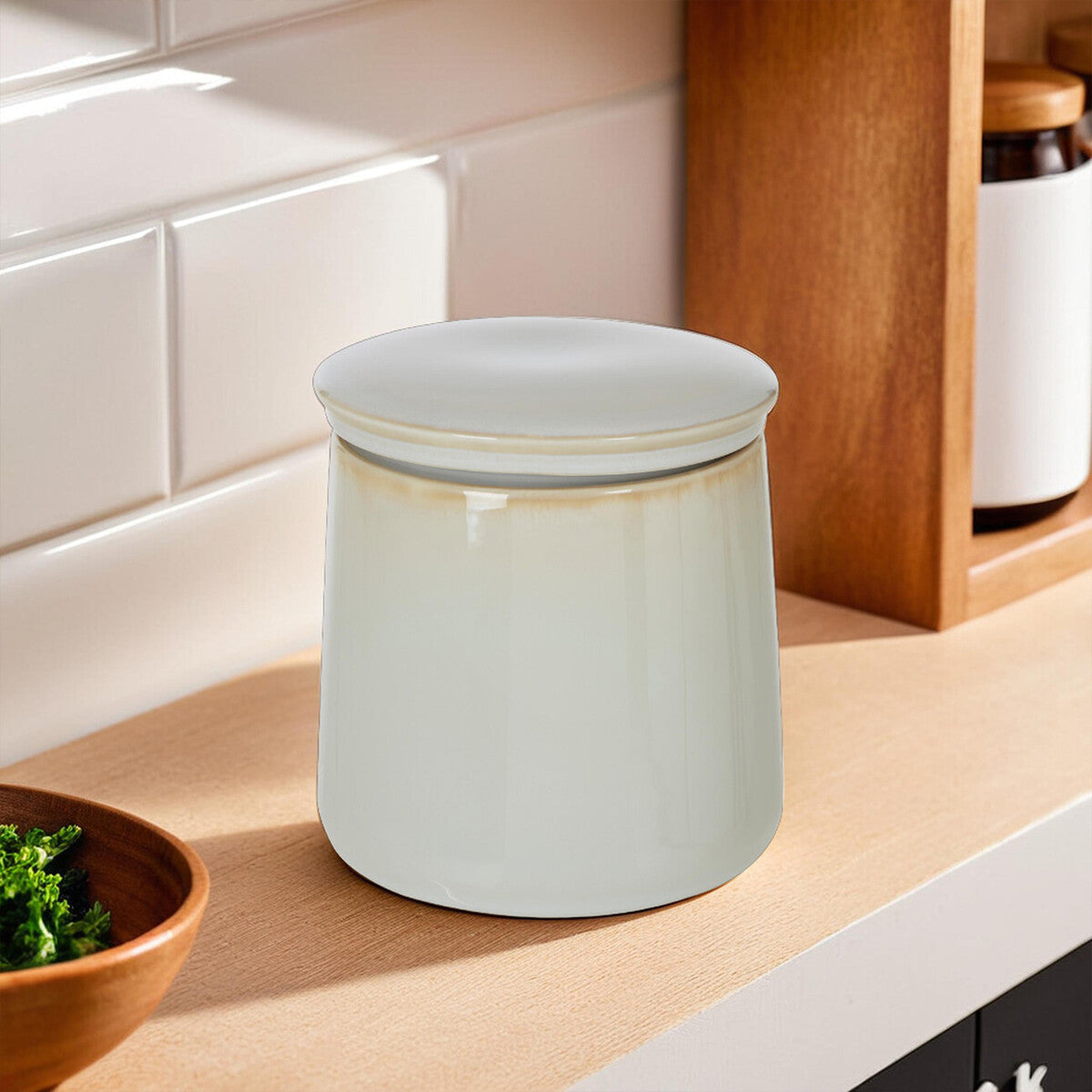Orsina Juna Purple Canister – Modern Glossy Storage Jar with Lid