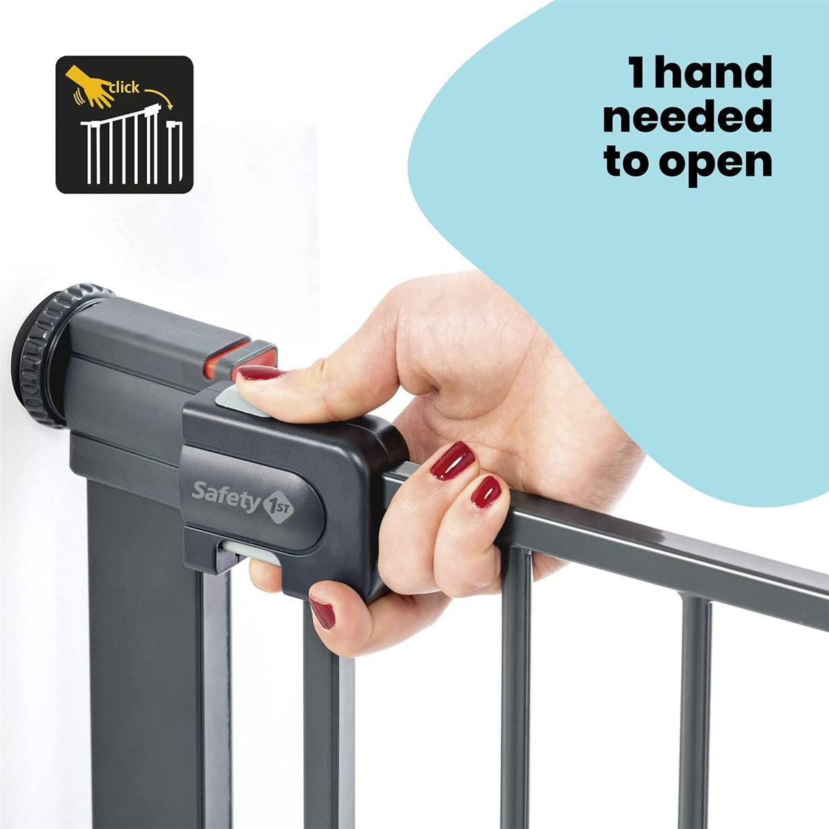 Safety 1st SecureTech Easy Close Metal Pressure Safety Gate (73-80cm)
