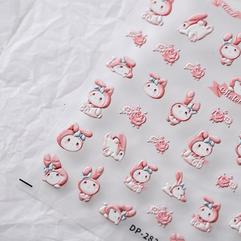 LuLuFun Studio Melody Cartoon Nail Art Stickers - Cute Deco Decals