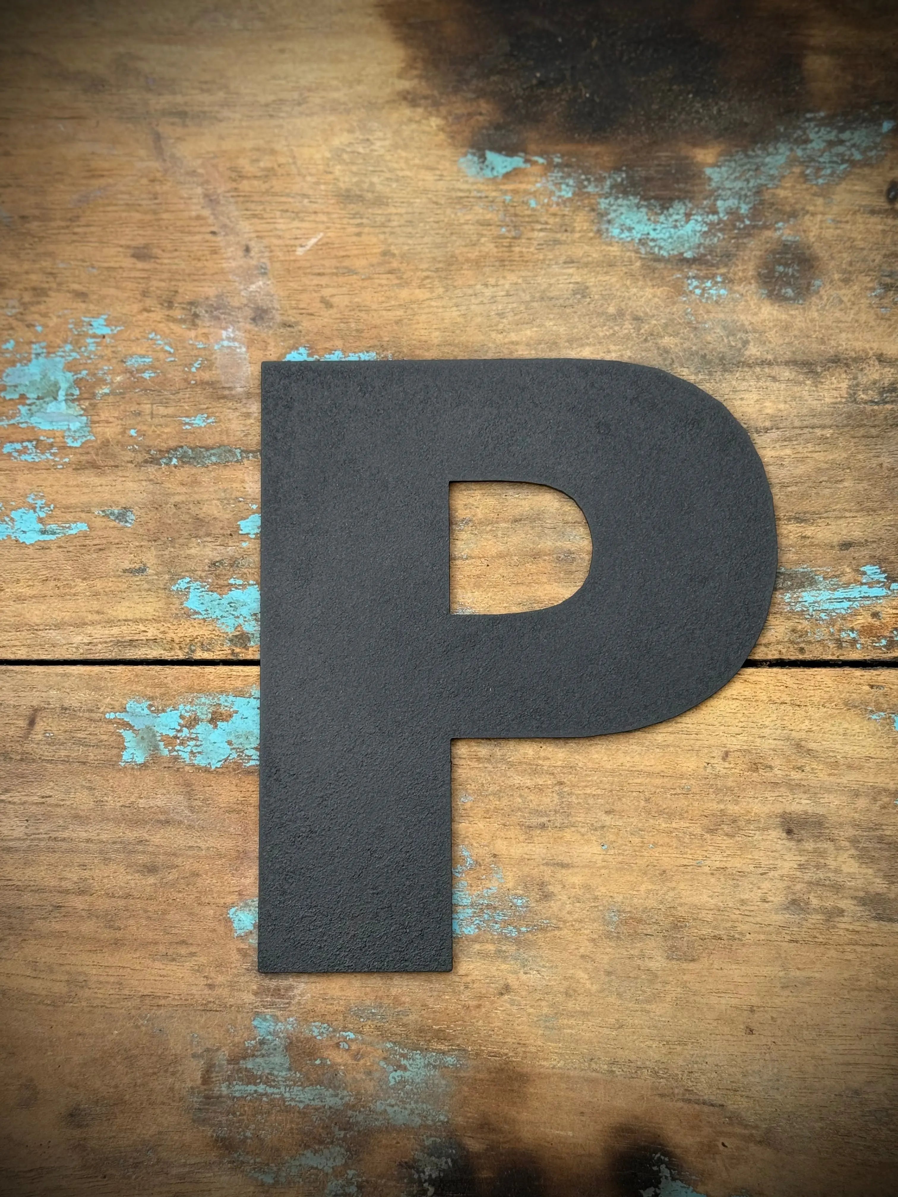 Rustic Black Metal Letters – Industrial Steel Wall Decor by Rustic Warehouse