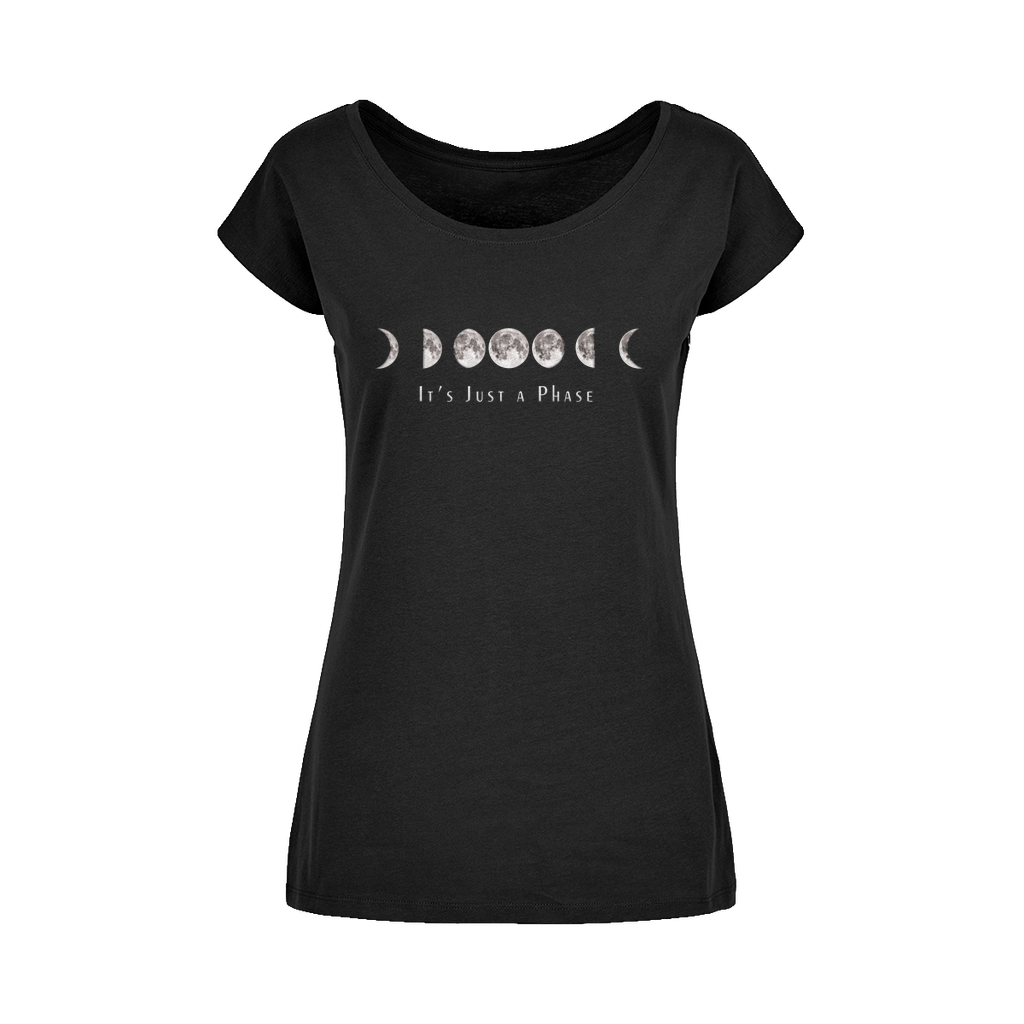 Gothic Attitude It's Just A Phase Women's Wide Neck Cotton T-Shirt