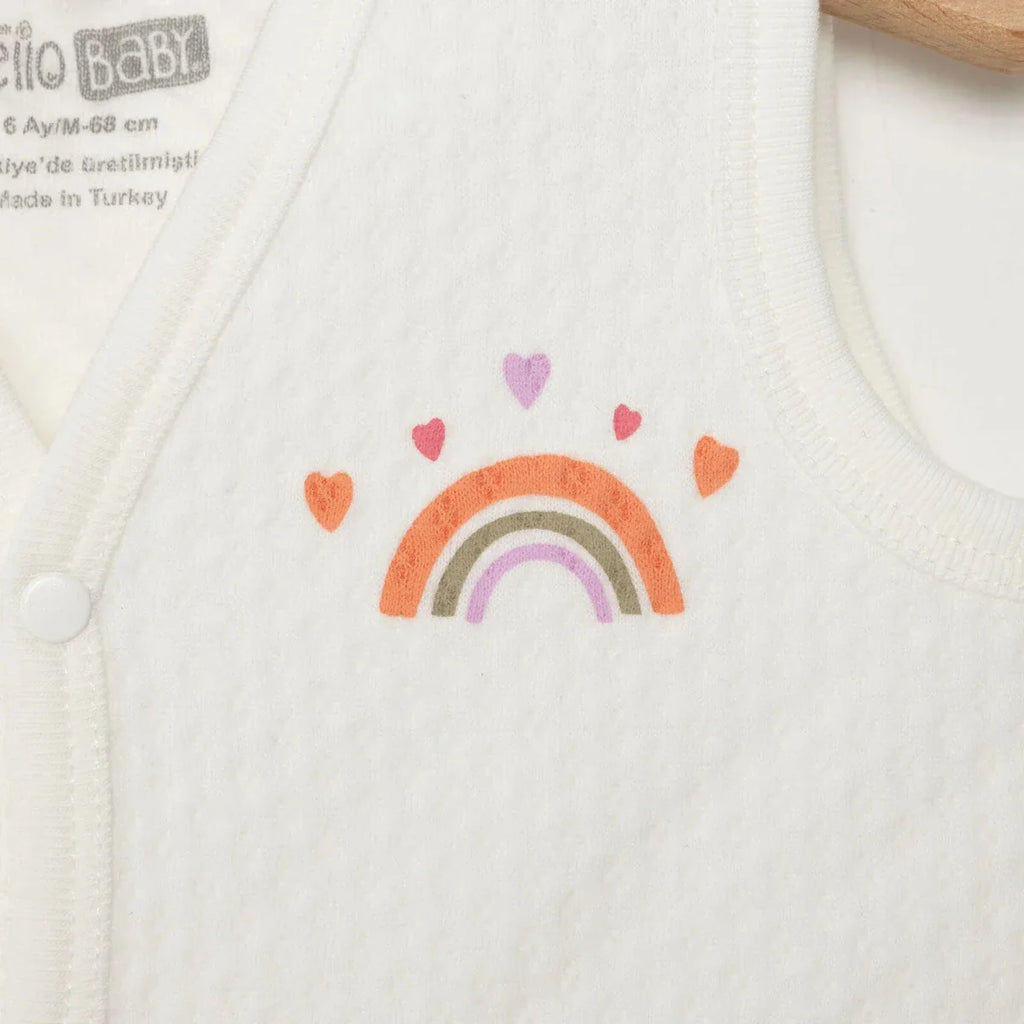 HelloBaby Girl Quilted Vest - Ecru