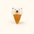 LuLuFun Studio White Teddy Bear Bag Charm – Sherpa Plush Keychain