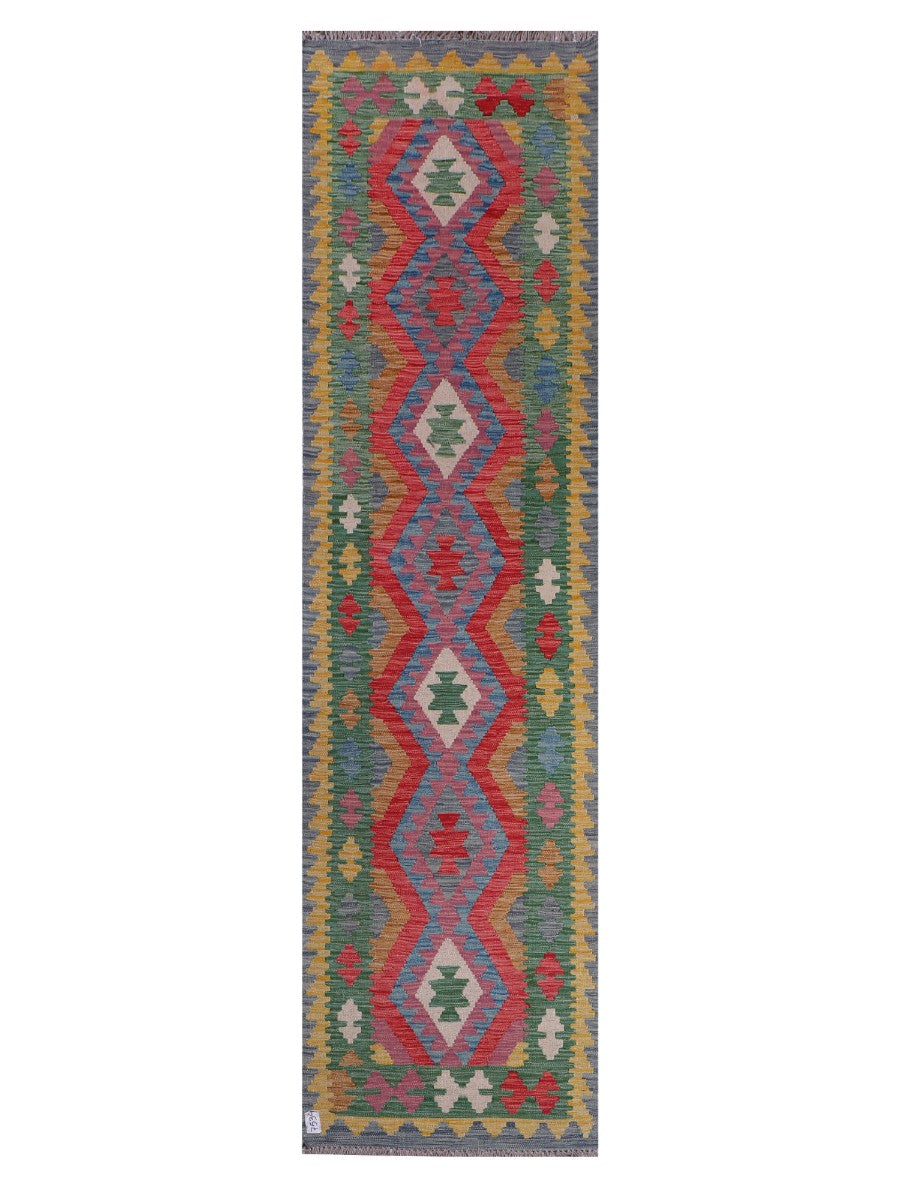 Maimana Kilim Runner - 296 x 78 cm