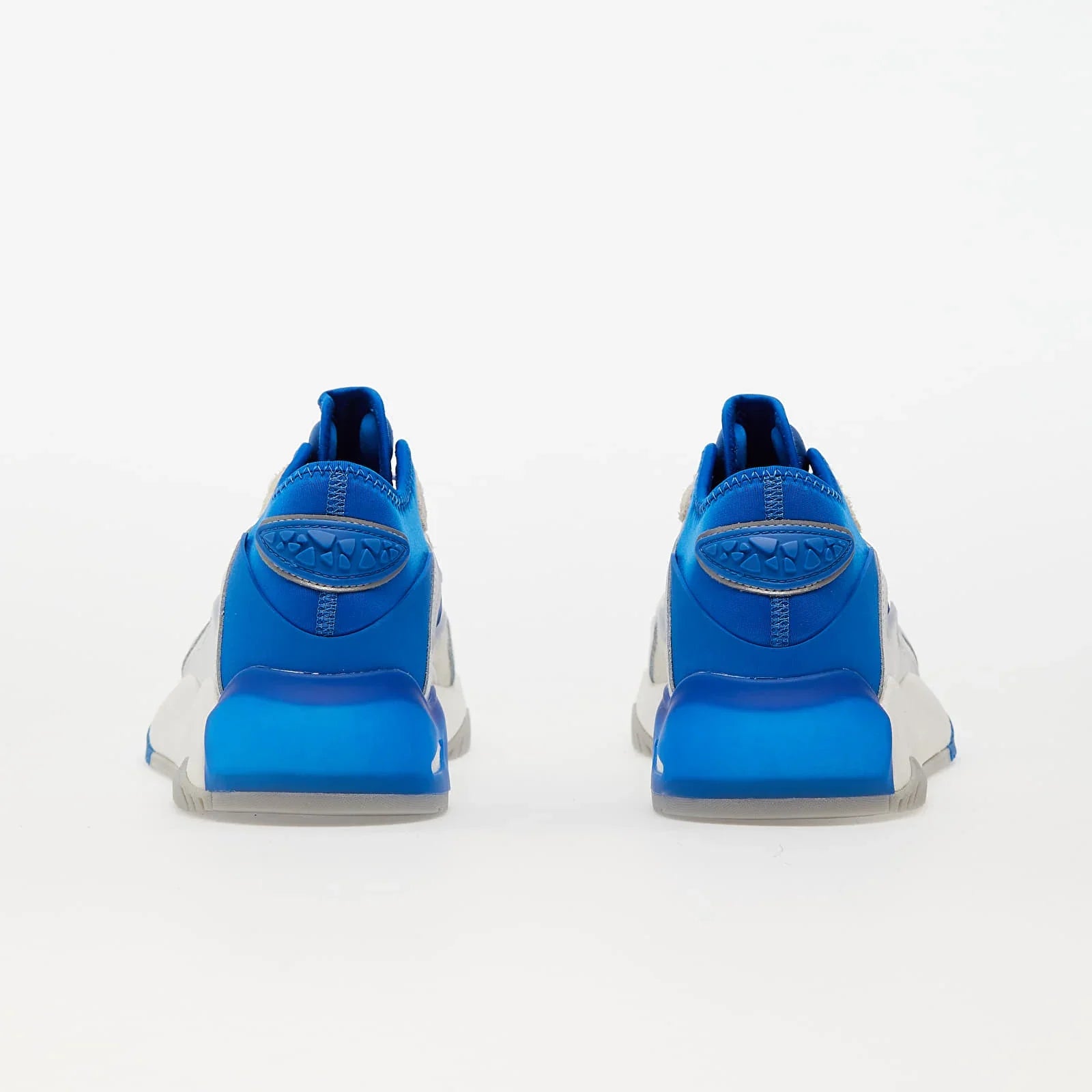 Adidas Streetball II Leather Basketball Trainers - White Blue Grey