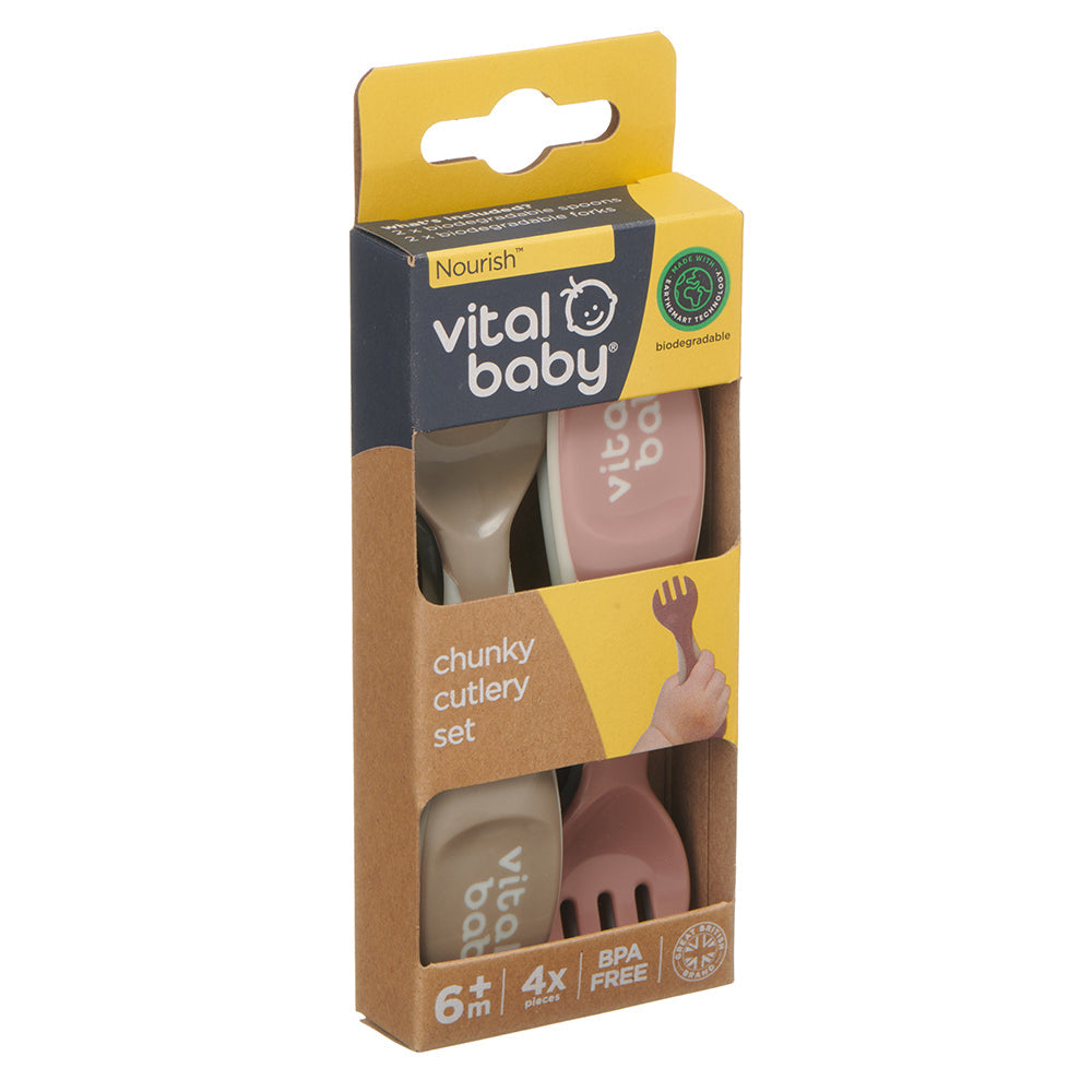Vital Baby Children's Chunky Cutlery Set - 4 Pack