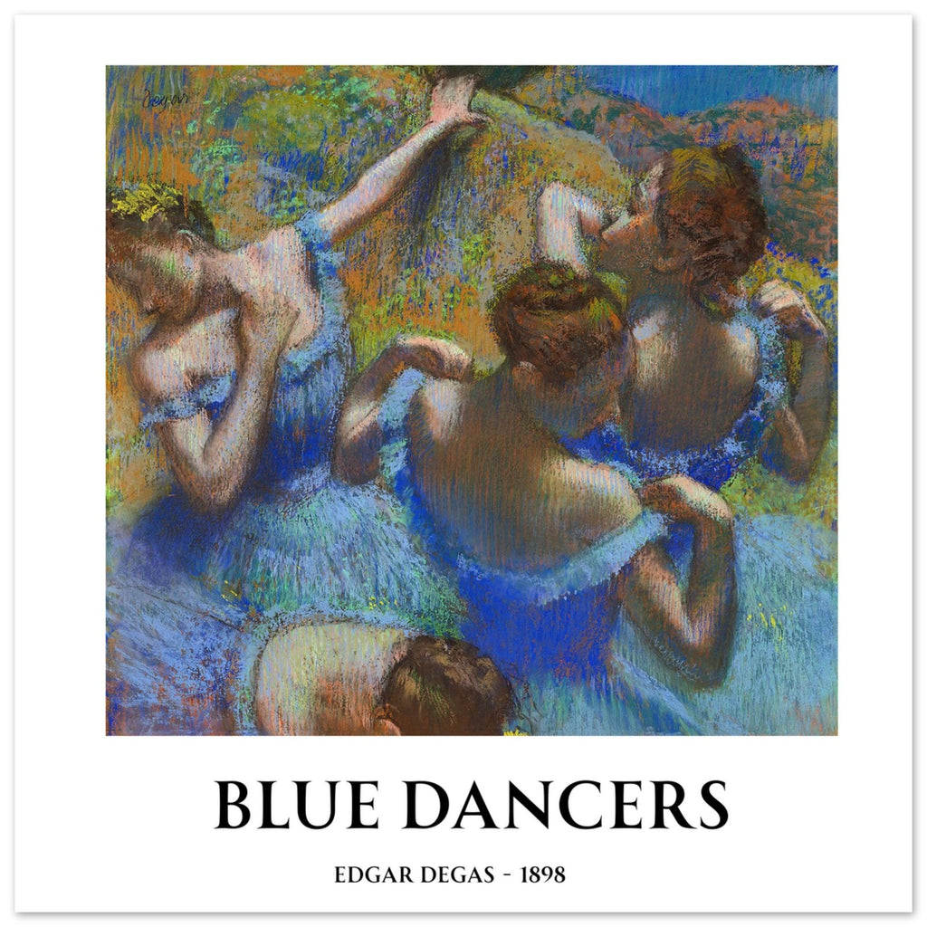 Blue Dancers by Edgar Degas – Matte Art Poster | Classical Impressionist Wall Art