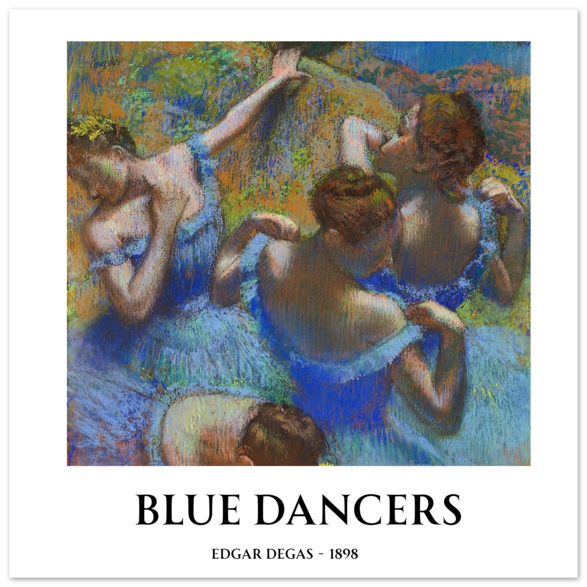Blue Dancers by Edgar Degas – Matte Art Poster | Classical Impressionist Wall Art