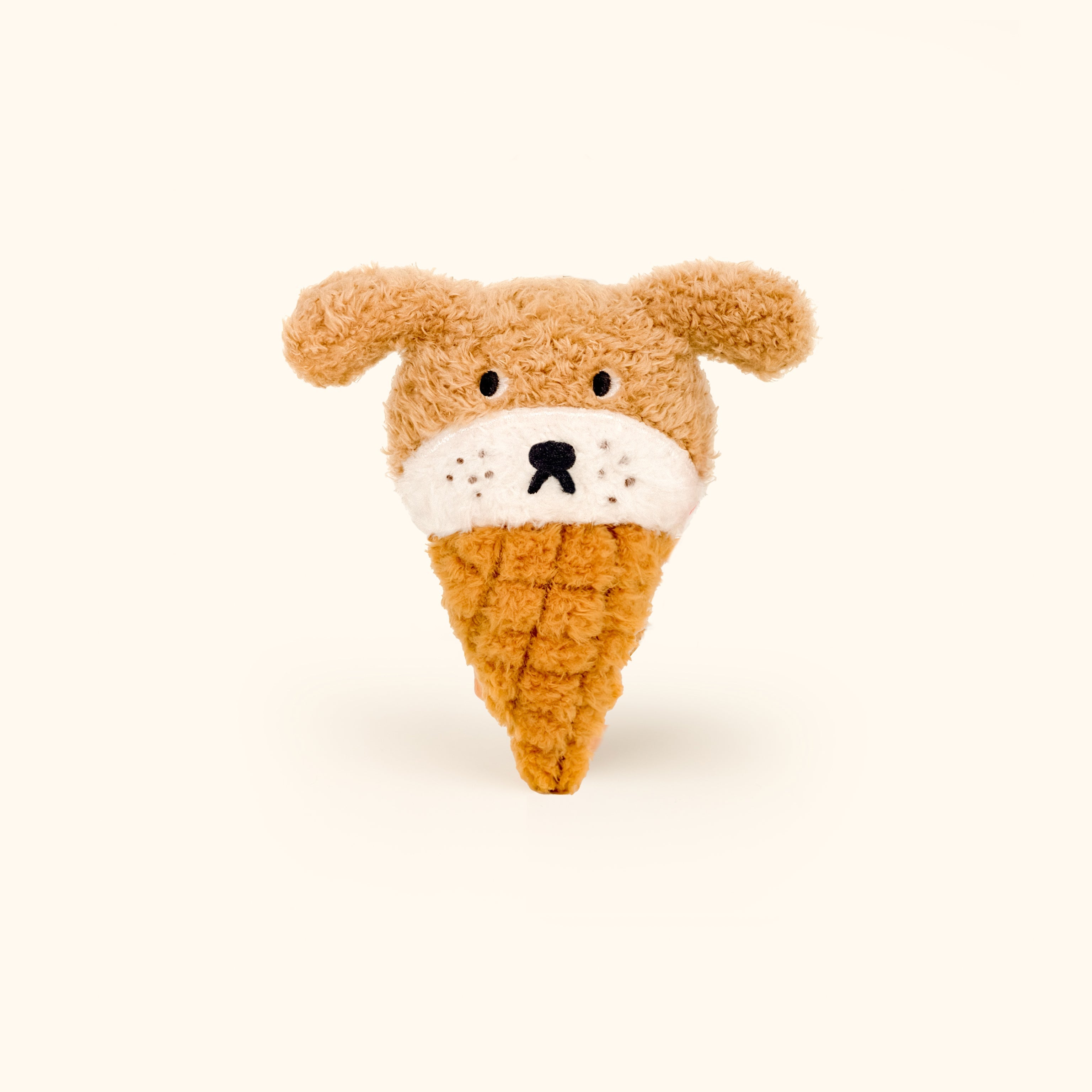 LuLuFun Studio Puppy Ice Cream Cone Plush Charm - Kawaii Bag Keychain