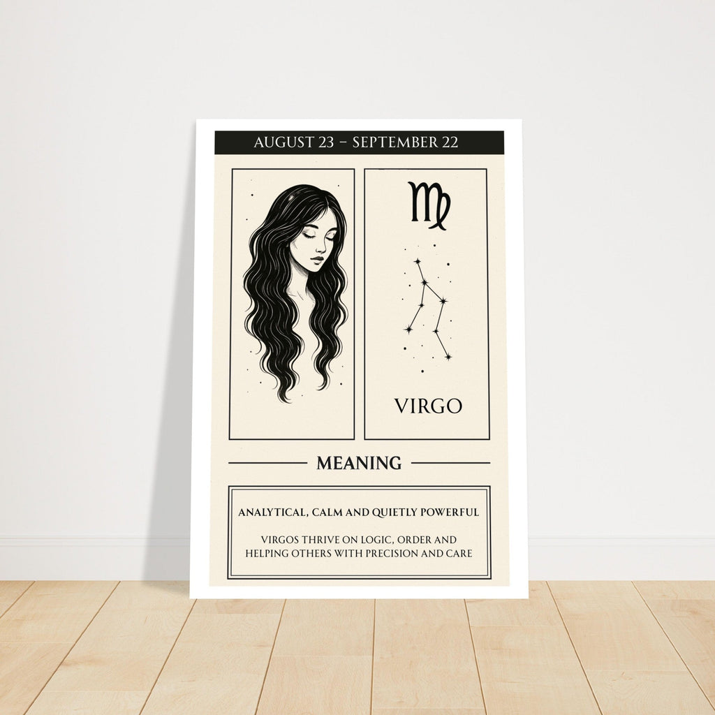 Virgo Zodiac Poster – Meaningful Art Print with Zodiac Imagery – Perfect Gift for Astrology Lovers (Physical Print)
