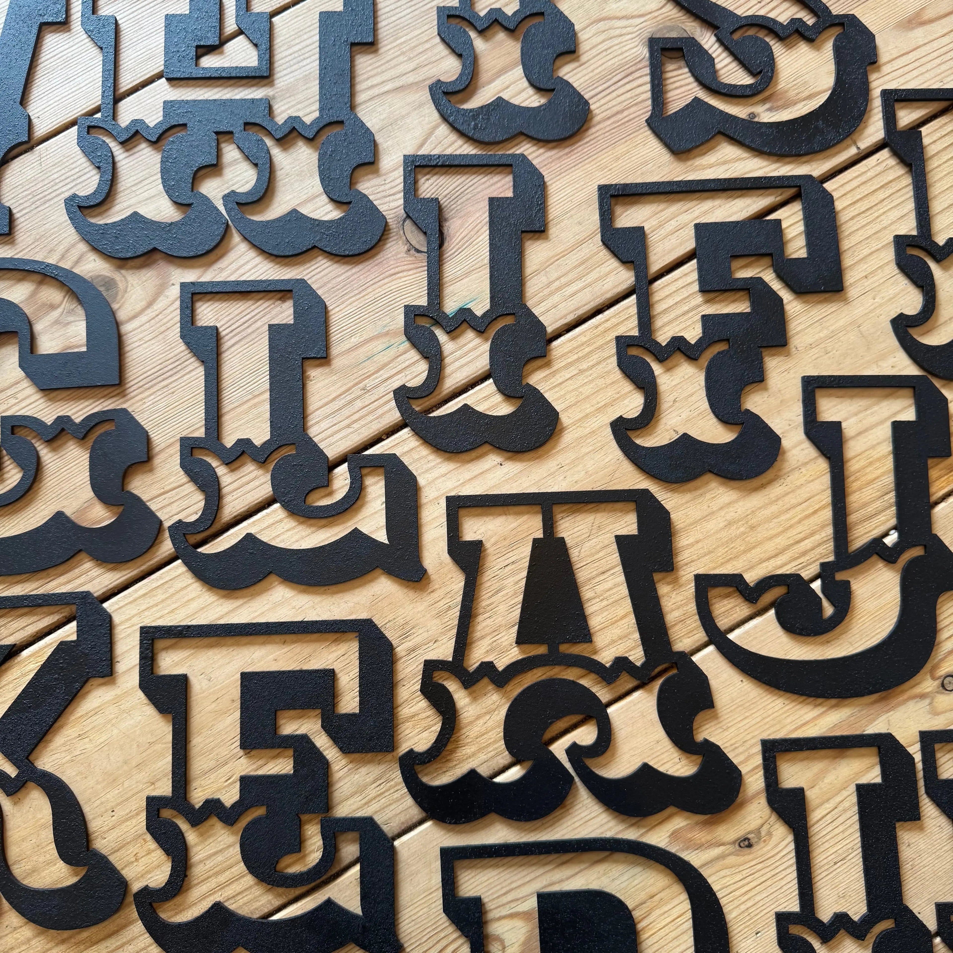 Rustic Black Metal Carnival Letters | Industrial Steel Wall Decor by RWN